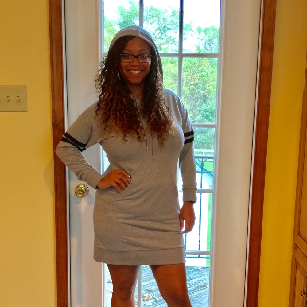 New York & Company - Long Sleeve Hooded Dress
